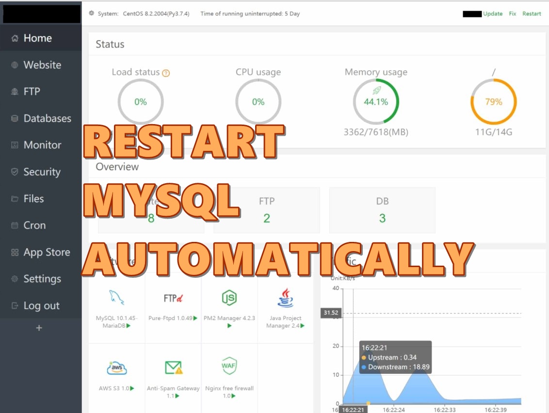 How To Automatically Restart MYSQL When It Crashes In Aapanel PC MIND